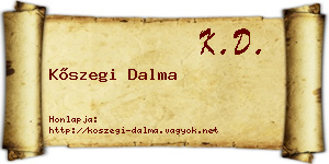 Kőszegi Dalma névjegykártya